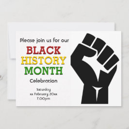 BLACK HISTORY MONTH Celebration Custom Foto Einladung