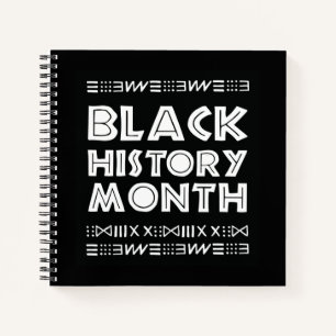 Black History Month entwirft afrikanische Grafik Notizbuch