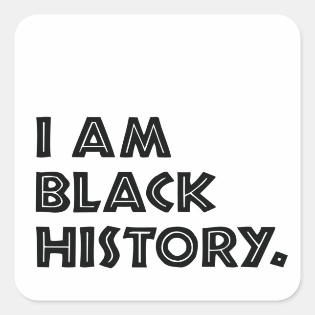 Black History Month entwirft afrikanische Grafik Quadratischer Aufkleber (Vorderseite)