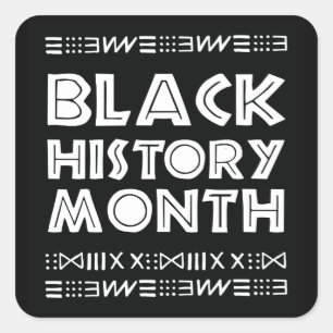 Black History Month entwirft afrikanische Grafik Quadratischer Aufkleber