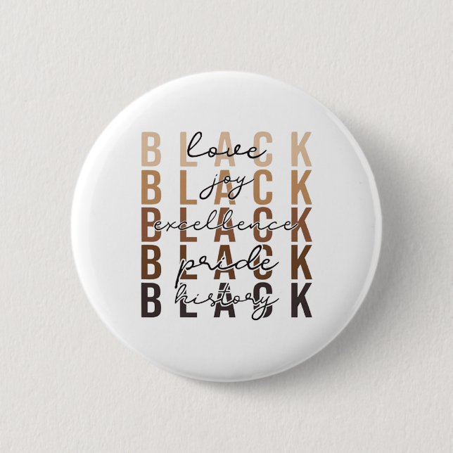 Black History Month Feier Design Afrikanischer Ame Button (Vorderseite)