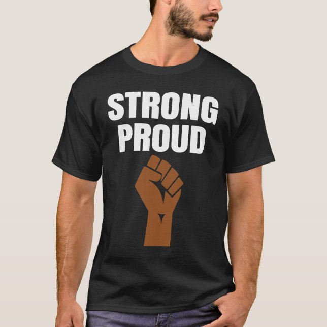 Black History Month Fist African American Black Pr T-Shirt (Vorderseite)
