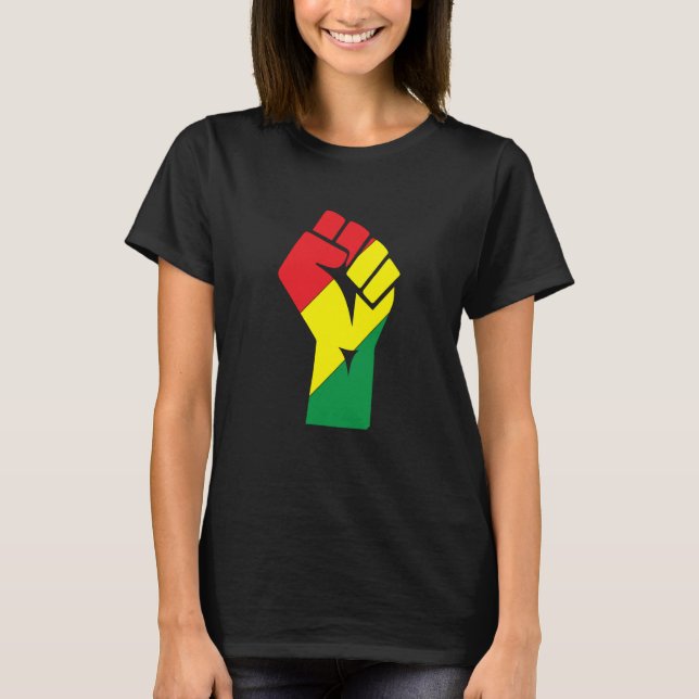 Black History Month Fist Black Power African Ameri T-Shirt (Vorderseite)
