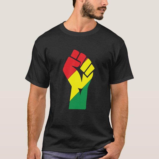 Black History Month Fist Black Power African Ameri T-Shirt (Vorderseite)