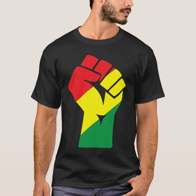 Black History Month Fist Black Power African Ameri T-Shirt (Vorderseite)