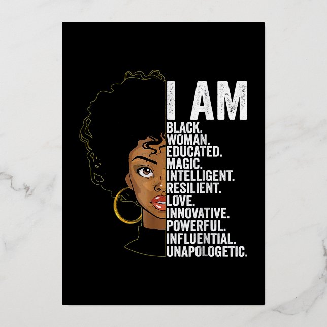 Black History Month Folien Feiertagskarte (Vorderseite)