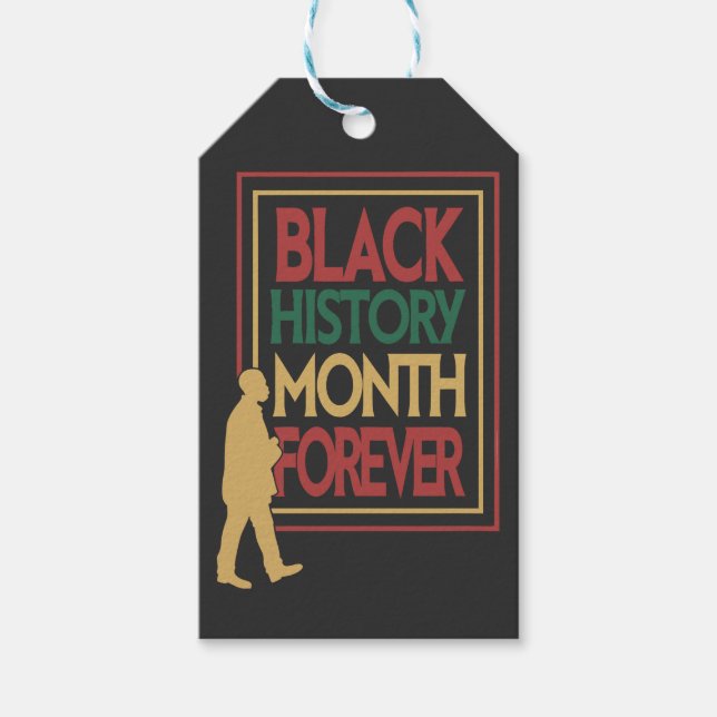 Black History Month Forever Typography Geschenkanhänger (Vorderseite)