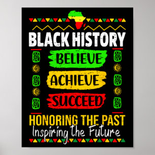 Black History Month Glaube Erreiche Erfolg Männer Poster