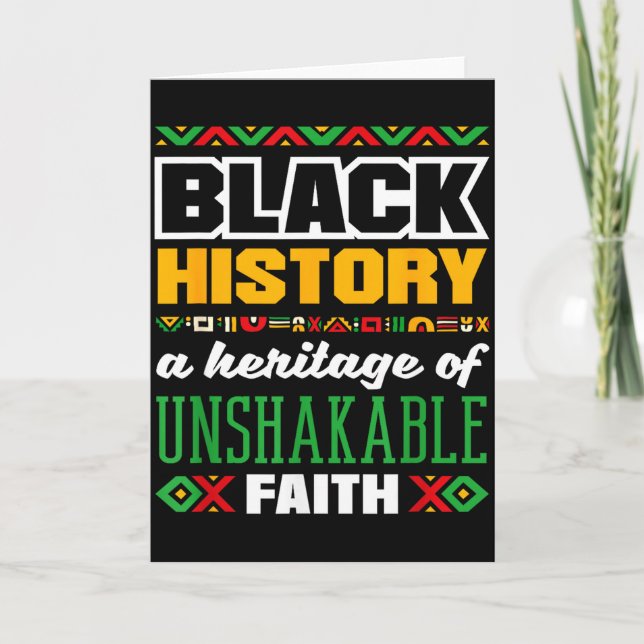 Black History Month Heritage Faith  Karte (Vorderseite)