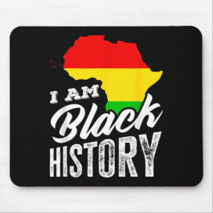 Black History Month Ich bin Black History Afrika H Mousepad