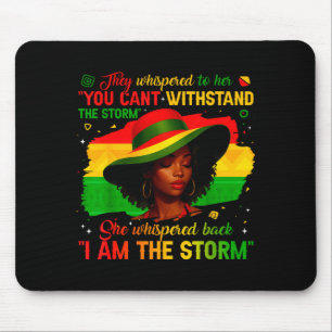 Black History Month Ich bin der Sturm Afro Afrikan Mousepad