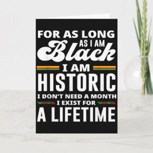 Black History Month Ich bin historisch  Karte