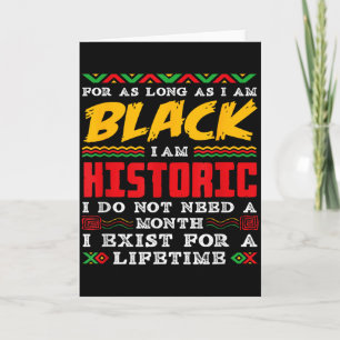 Black History Month Ich bin schwarz historisch Karte