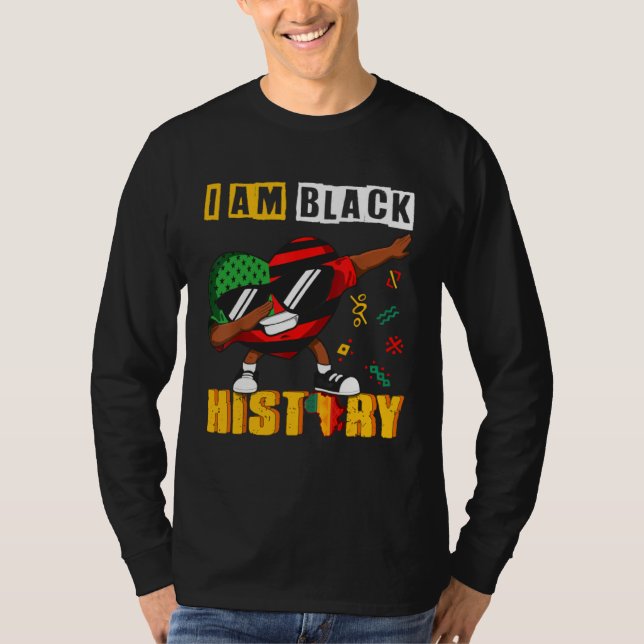 Black History Month Kids Men Women Dabbing Heart A T-Shirt (Vorderseite)