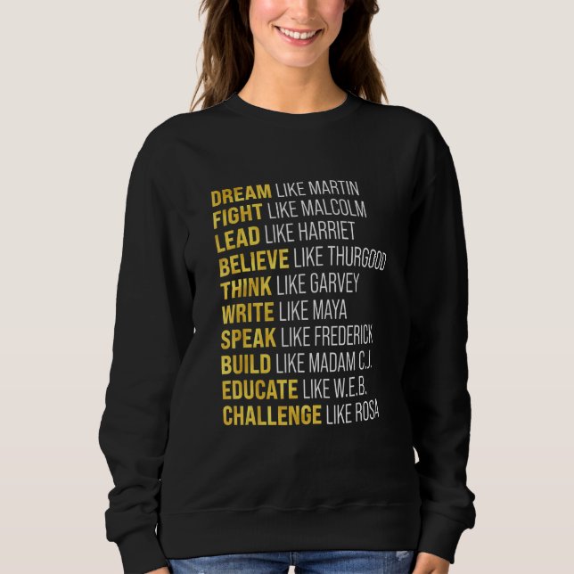 Black History Month Kids Proud African Pride Black Sweatshirt (Vorderseite)