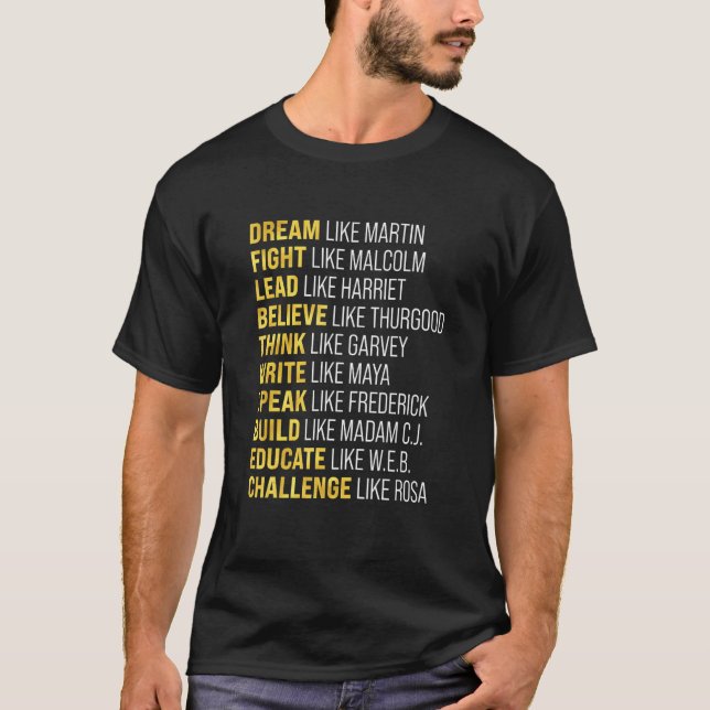 Black History Month Kids Proud African Pride Black T-Shirt (Vorderseite)