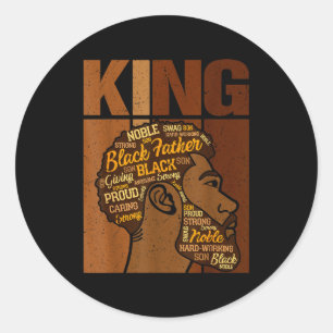 Black History Month König Afrikanisches Melanin Va Runder Aufkleber