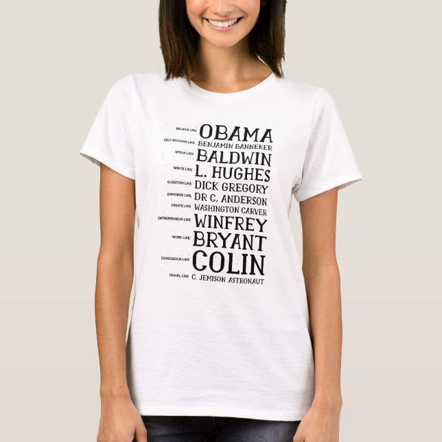 black history month legends icons T-Shirt (Vorderseite)