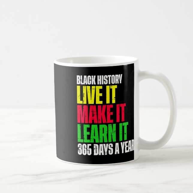 Black History Month Live It Learn it Make it 365 D Kaffeetasse (Rechts)
