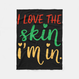 Black History Month Love Skin African Pride Damen Fleecedecke