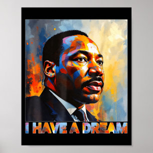 Black History Month Martin Luther King Träumt  Poster