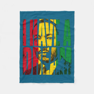 Black History Month Martin Traum Grafik Kunst Fleecedecke
