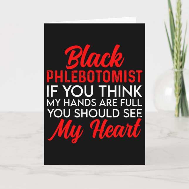 Black History Month Phlebotomist-Flagge. Afroameri Karte (Vorderseite)