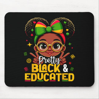 Black History Month Pretty Black Educated African Mousepad