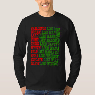 Black History Month Prix Black Power Führer T-Shirt