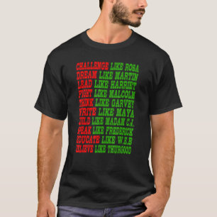 Black History Month Prix Black Power Führer T-Shirt