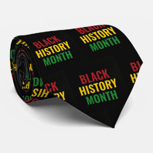 BLACK HISTORY MONTH Red Yellow Green BHM Krawatte