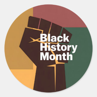 Black History Month Runder Aufkleber