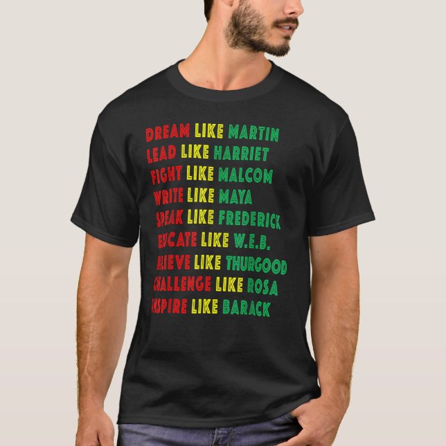 Black History Month Shirt Black Pride Leaders Blac (Vorderseite)