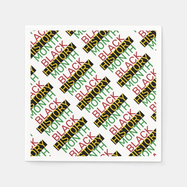 BLACK HISTORY MONTH Stilvolles BHM Papier Serviette (Vorderseite)