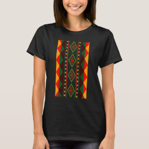 Black History Month Stolz Afrikanisches Farbpatter T-Shirt