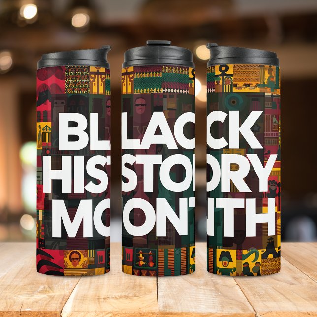 Black History Month Tumbler - Vibranic Graphic Thermosbecher (Celebrate Black History Month with our vibrant thermal tumbler)