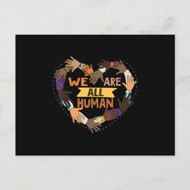 Black History Month - We Are All Human Pride Ankündigungspostkarte (Vorderseite)