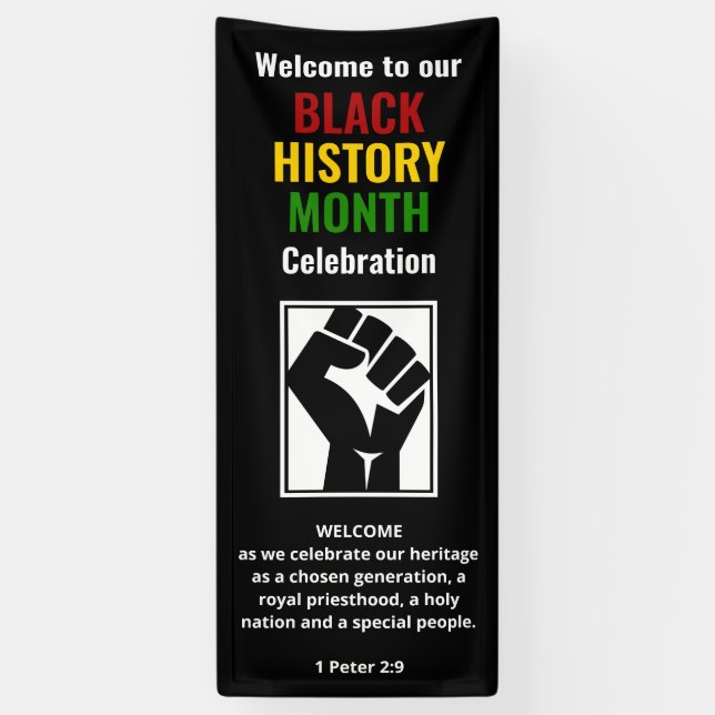 BLACK HISTORY MONTH Willkommenskonferenz Vertikal Banner (Vertikal)