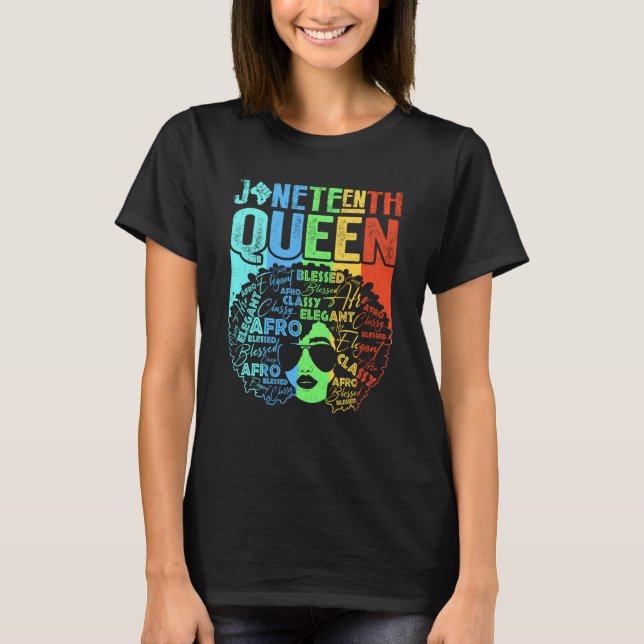 Black History Month Women Educated Strong Black Qu T-Shirt (Vorderseite)