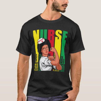 Black.History.Nurse African American Pride Melanin T-Shirt