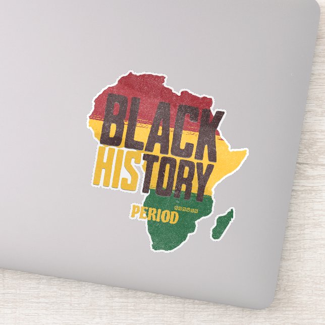 Black History Period Africa Map Cultural supporter Aufkleber (Detail)