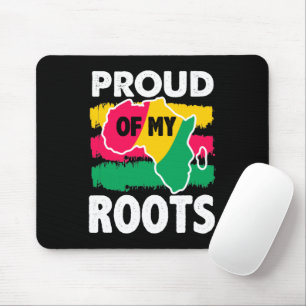 Black History Proud meiner Roots Mouse Pad Mousepad