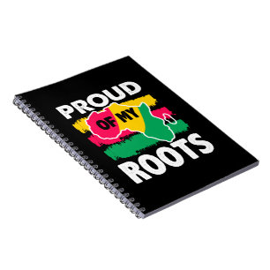 Black History Proud of My Roots Notebook Notizblock