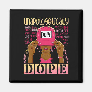 Black History Queen Afro unapologetisch Drogenmeer Magnet