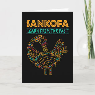 Black History Sankofa African Bird Junenth Karte