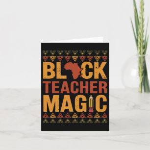 Black History Shirts für Lehrer Black Teacher Ma Karte