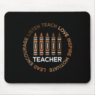 Black History Teacher Belehrung Liebe Afrikanische Mousepad