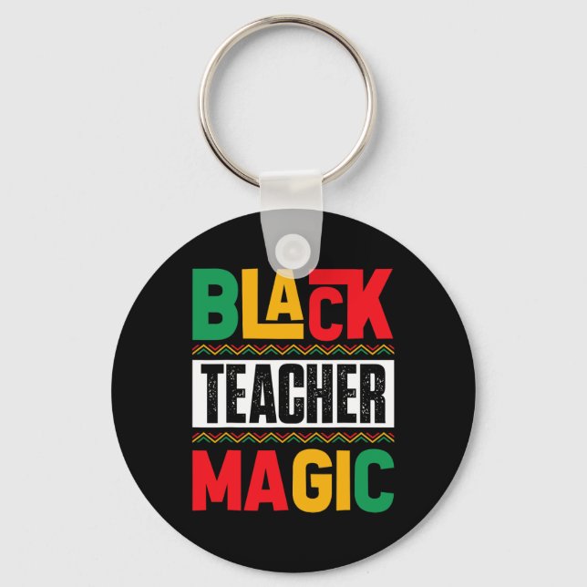 Black History Teacher Shirts Educators Afro Melani Schlüsselanhänger (Vorderseite)