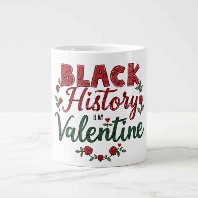 Black History Valentine Jumbo-Tasse (Vorderseite)