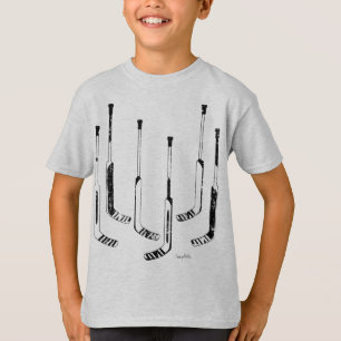 Black Hockey Goalie Sticks Jugend T-Shirt
